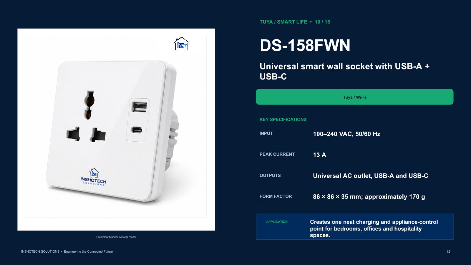 DS-158FWN wall socket catalogue slide