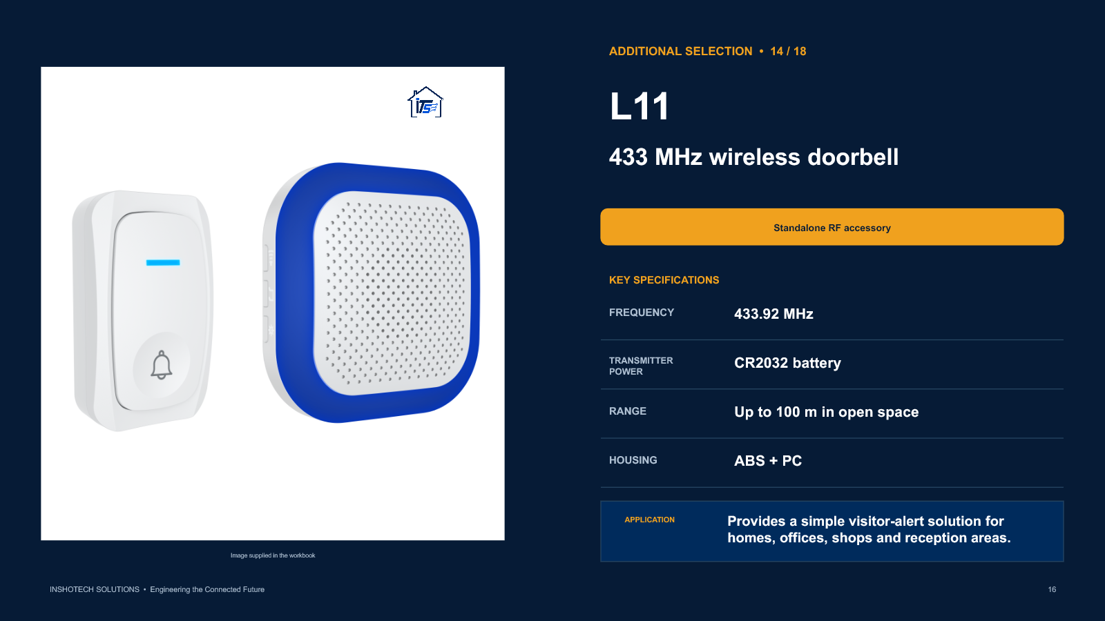 L11 wireless doorbell catalogue slide